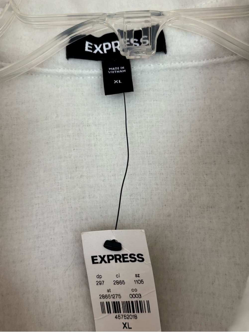 Express White Rhinestone Shacket - Picture 2 of 3